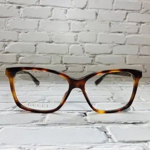 Gucci Rectangular Brown Havana And Gold Eyeglasses Glasses Frames Gucci | Accessories | Gucci Rectangular Brown Havana And  main image 3